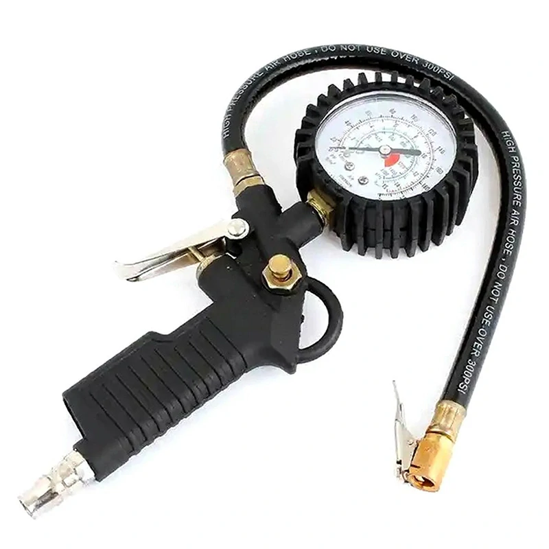 Pištoľ na hustenie pneumatík s manometrom