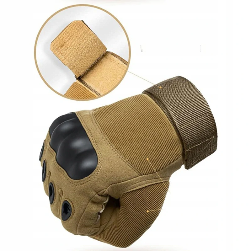 Ochranné rukavice s vystuženými kĺbmi khaki XL