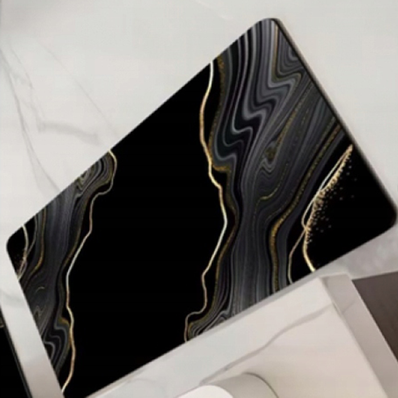 Kúpeľňová predložka čierny mramor 50x80cm