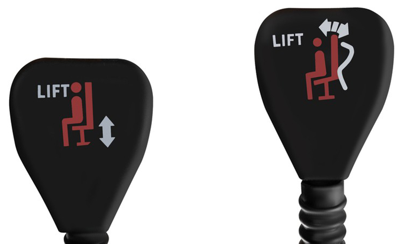 Kancelárska stolička krémová ekokoža s výsuvnou opierkou nôh a TILT mechanizmom