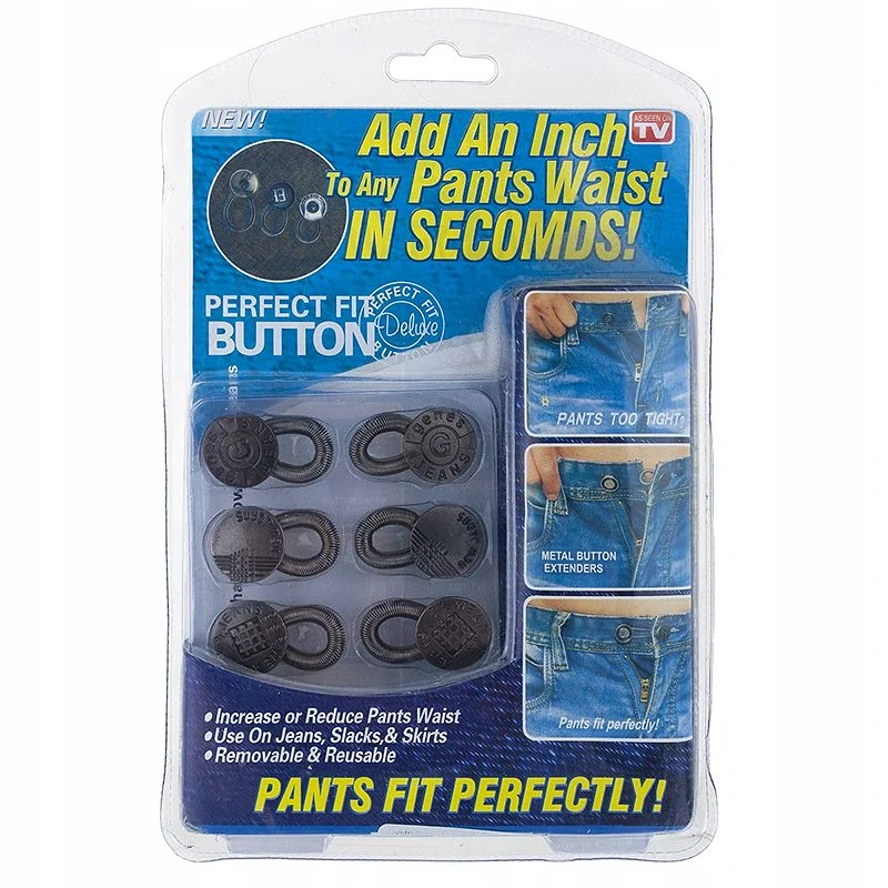 Gombíky na rozšírenie nohavíc – sada 6 kusov