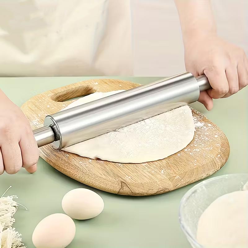 Nerezový valček na cesto 43 cm