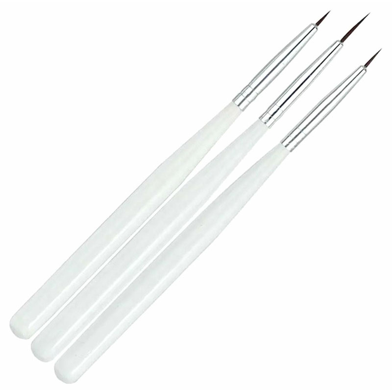 Súprava štetcov na zdobenie nechtov 3ks