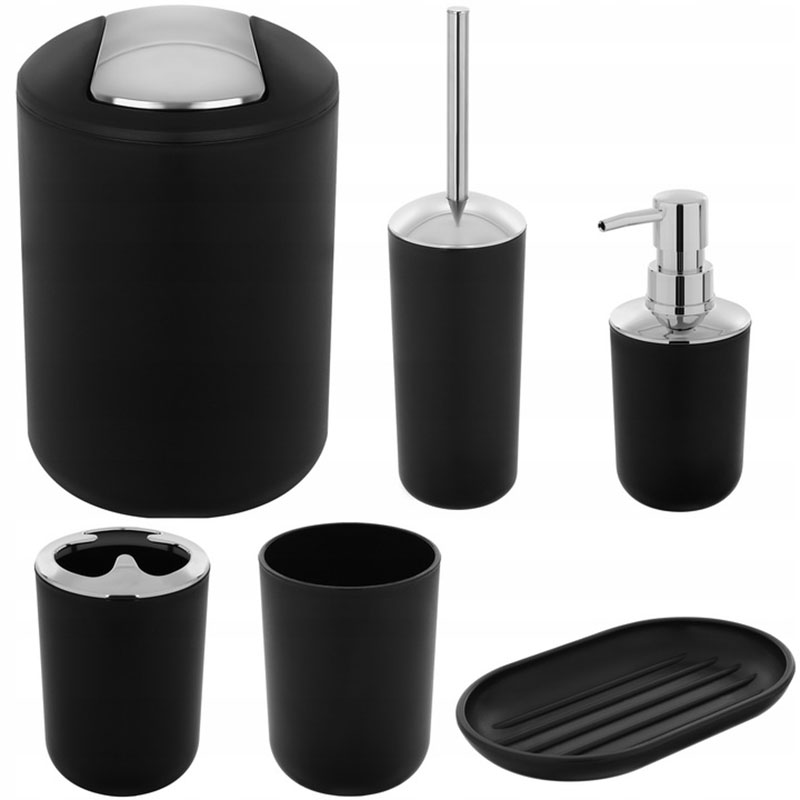 Kúpeľňová sada 6-dielna čierna