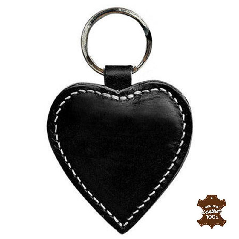 Prívesok kožený Srdce čierny