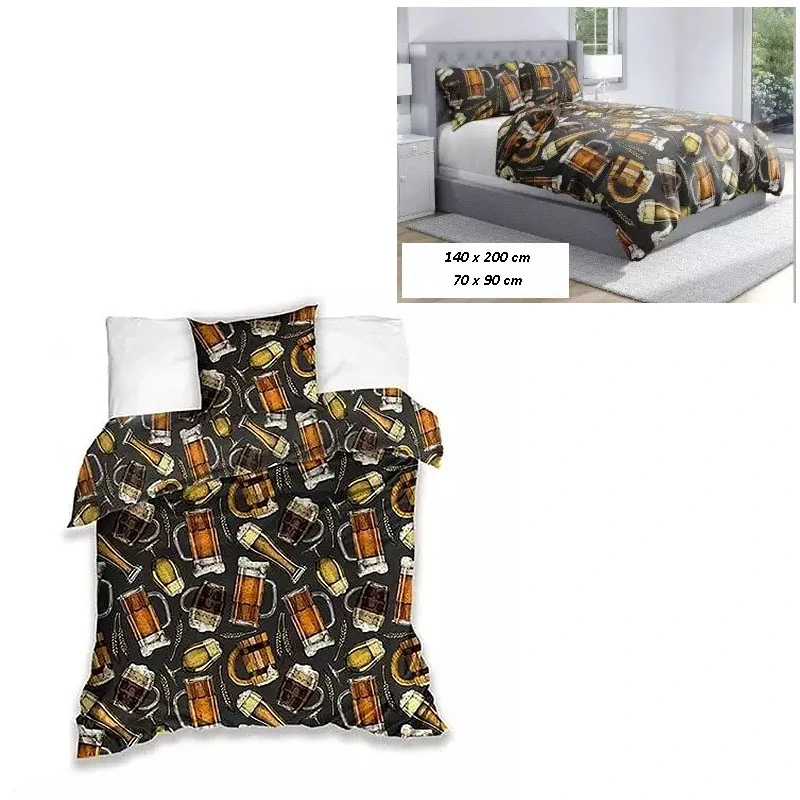 Posteľné obliečky Beer 145x200 cm + 70x90 cm