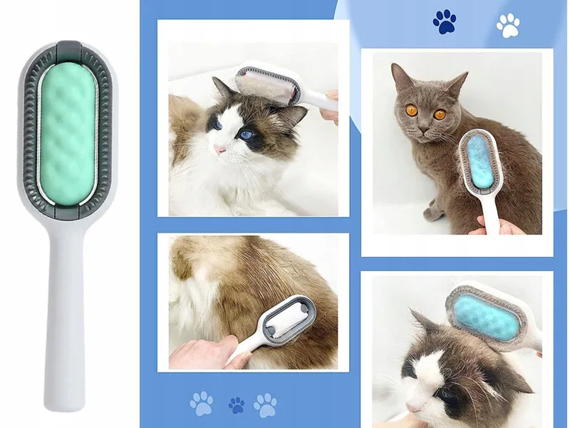 Kefka na vyčesávanie srsti 3v1 zelená