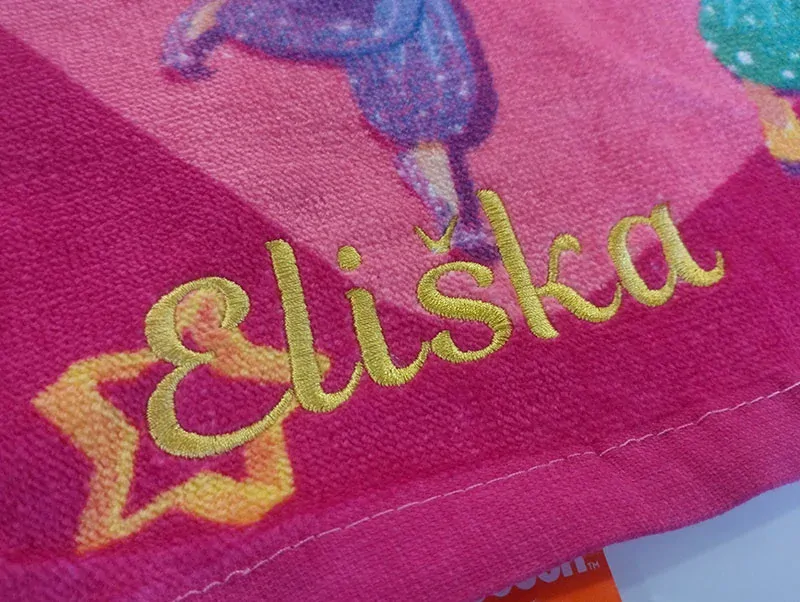 Uterák 30x50cm Shimmer&Shine s vyšitým vlastným menom