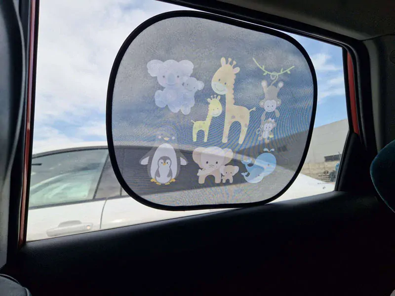 Clony na bočné okná auta Zvieratká – sada 2 kusov