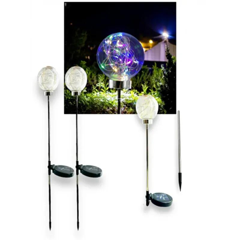 Záhradné solárne lampy RGB 2ks