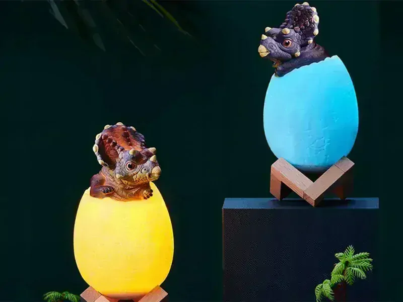 Lampa do detskej izby 3D Triceratops