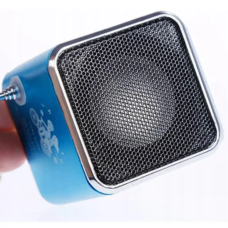 Bezdrôtové prenosné mini FM LED rádio TD-V26 modré