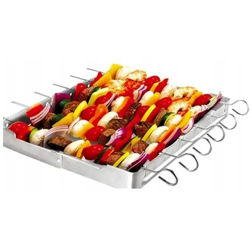 Grilovacie nerezové špízy s očkom 36,5cm - 10ks