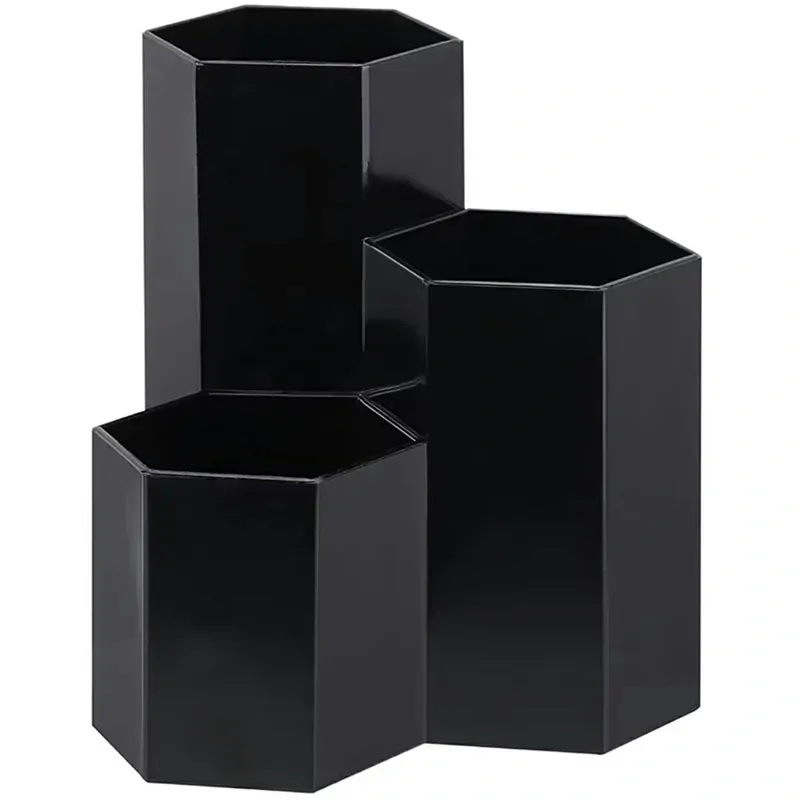 Stojan na kozmetické štetce a makeup čierny