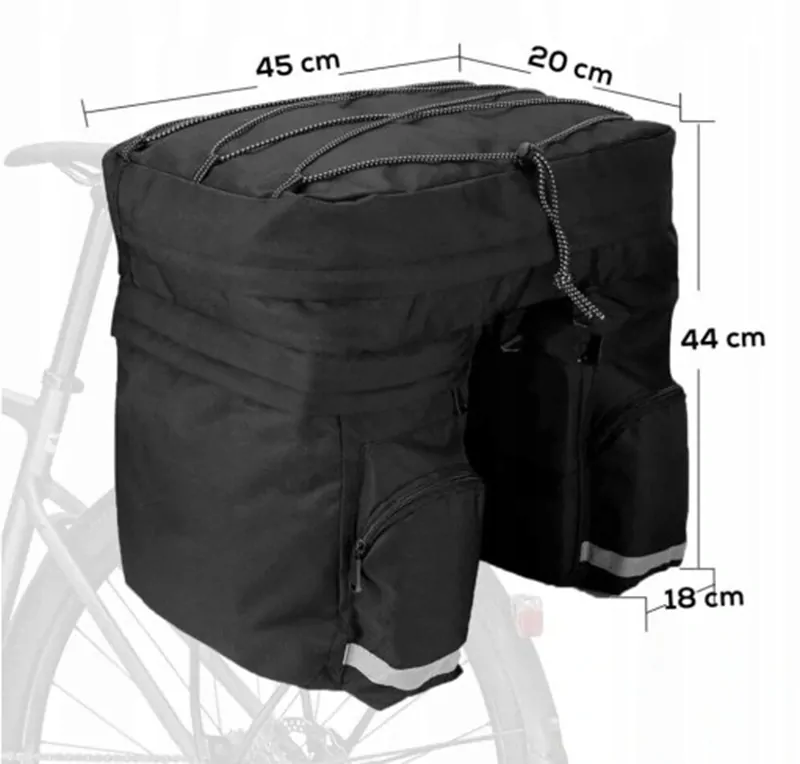 Taška na nosič bicykla 60L s pláštenkou vodeodolná