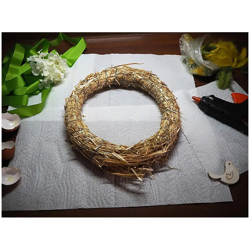 Slamený veniec 30cm