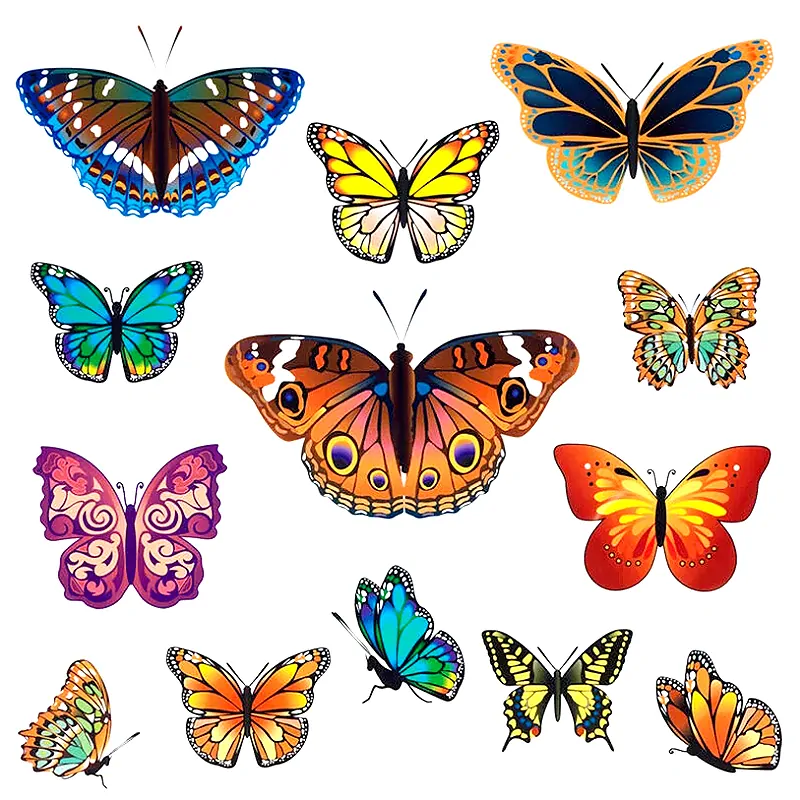 Motýle dekoračné - Sada 13 ks