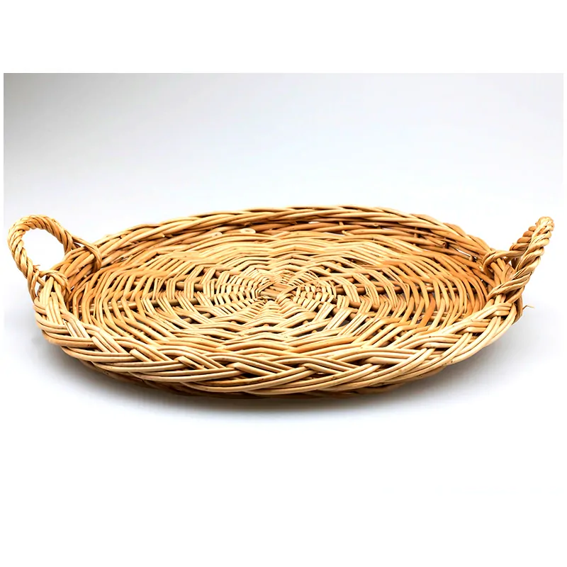 Podnos ratanový s rúčkami - 35 cm