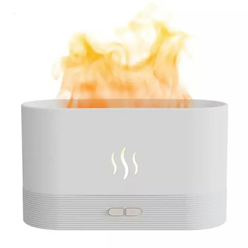 Zvlhčovač vzduchu imitujúci plameň LED biely