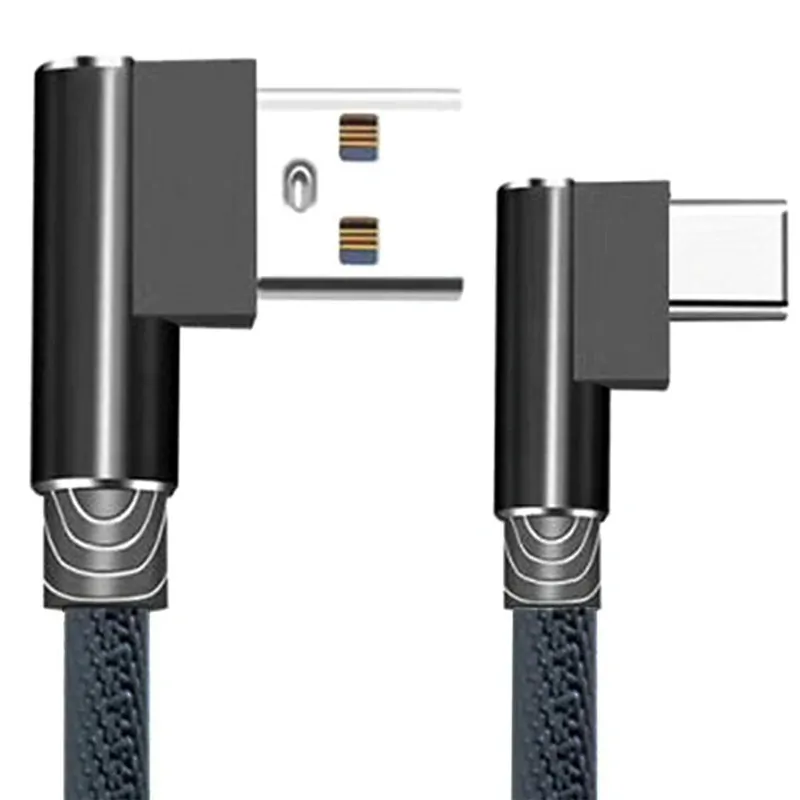 USB kábel 1m uhlový pletený USB A -> USB-C
