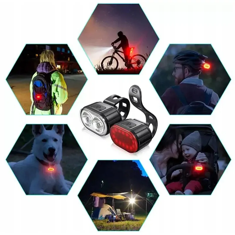 Súprava svetiel na bicykel USB