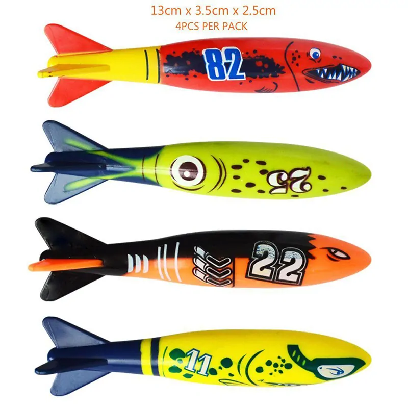 Hračka Torpédo na potápanie a lovenie z vody - 4 ks