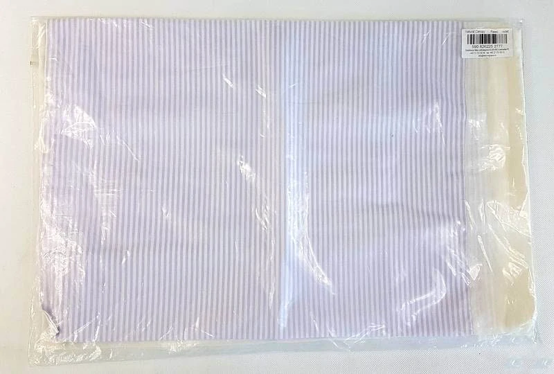 Baldachýn krémový/fialový s pásikmi