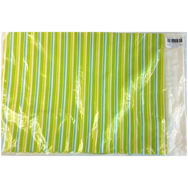 Baldachýn krémový/zelenožltý s pásikmi