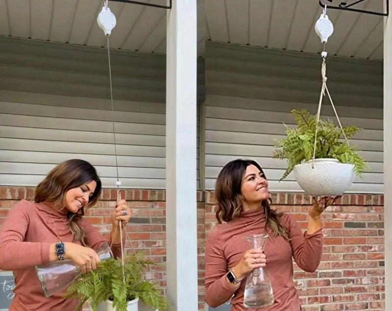 Vešiak na zavesenie kvetináča – 2 ks s nastaviteľným popruhom