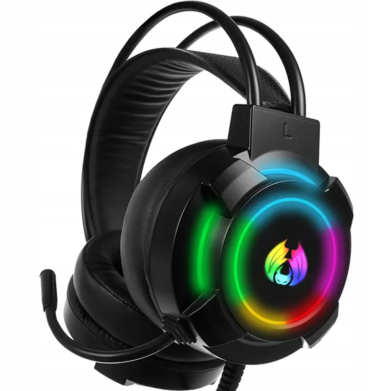 Herné slúchadlá LED s mikrofónom G604