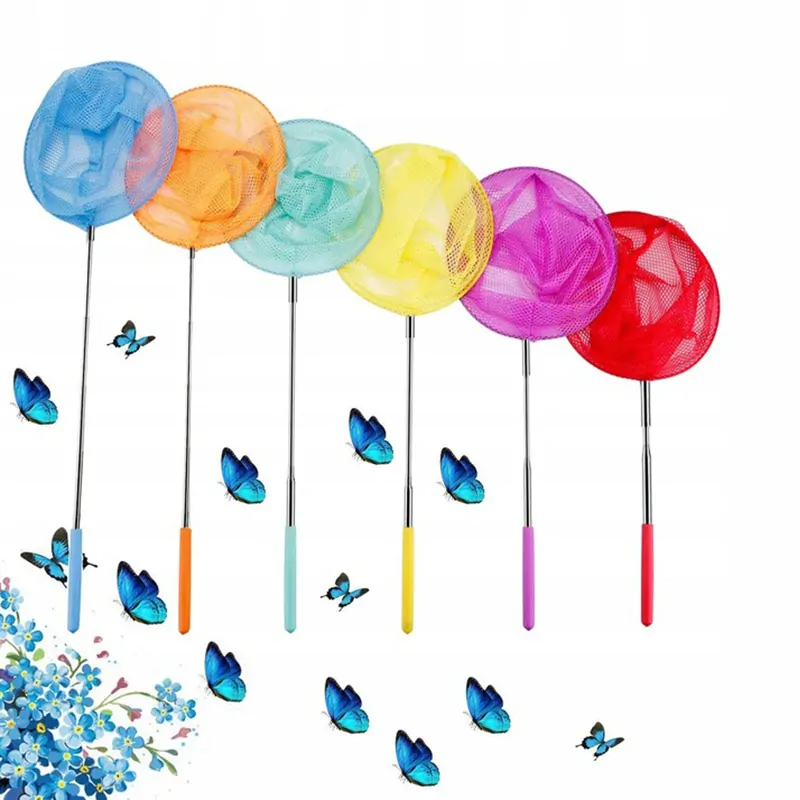 Teleskopická sieťka na chytanie motýľov, hmyzu a malých rýb