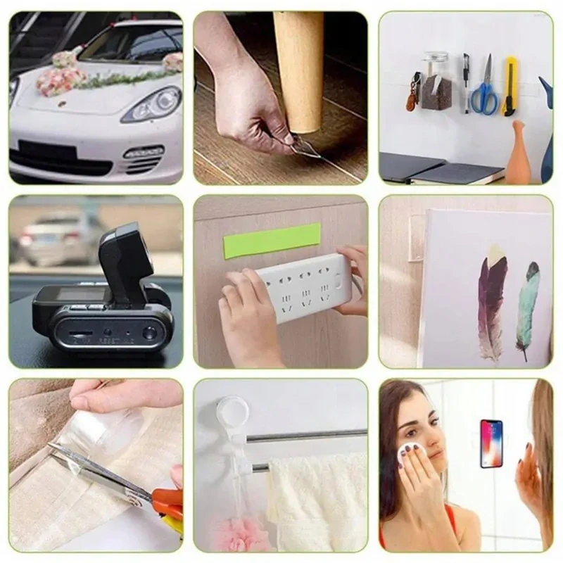 Silná obojstranná lepiaca nano páska priehľadná 5m x 2cm