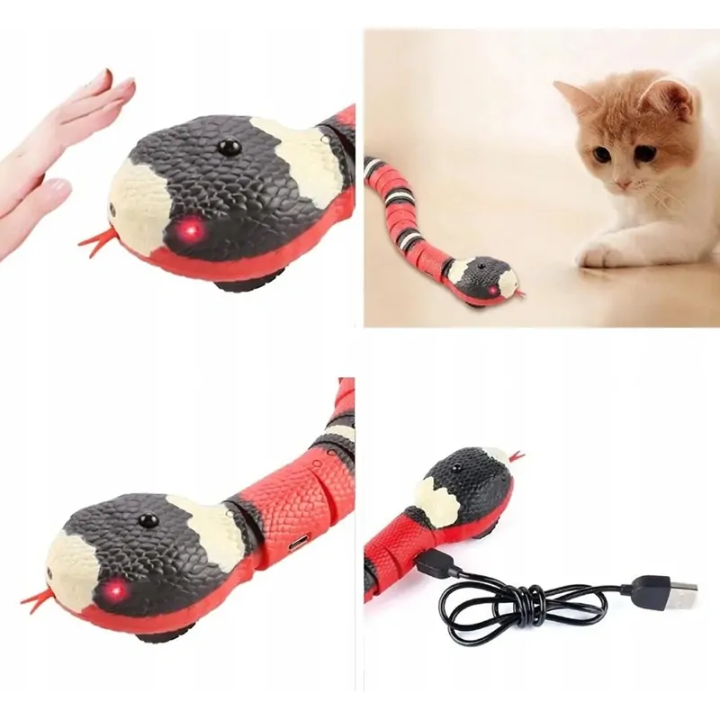 Nuxie Hračka pre mačku pohyblivý had USB