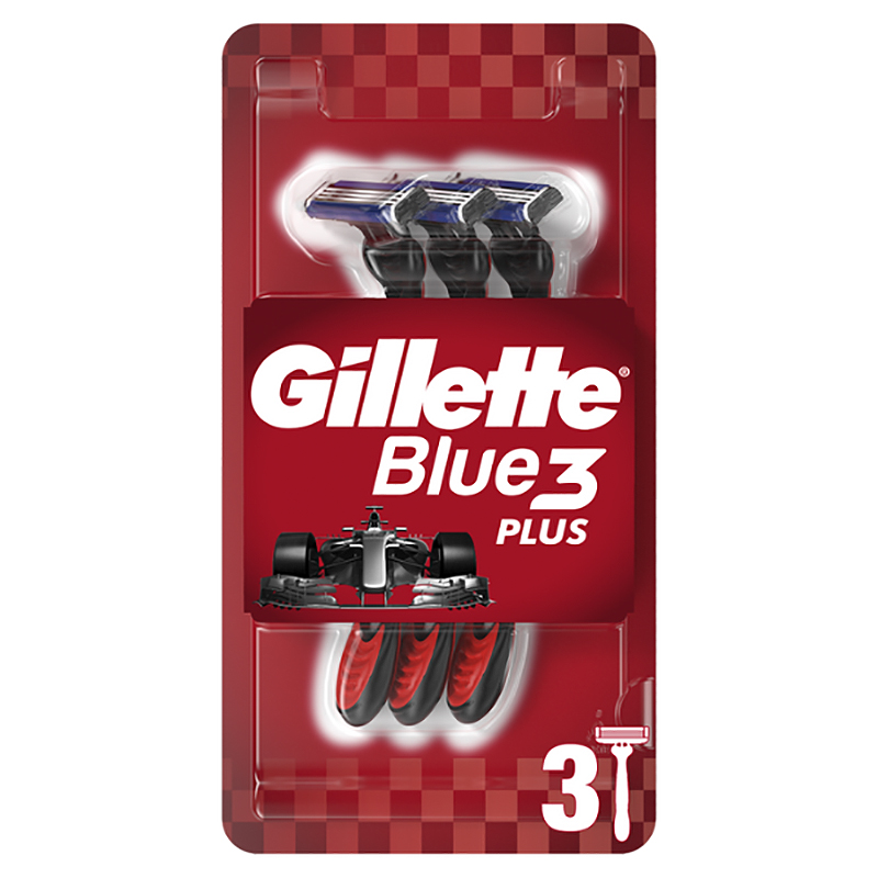 Gillette Blue3 - Žiletky na holenie RED 3ks