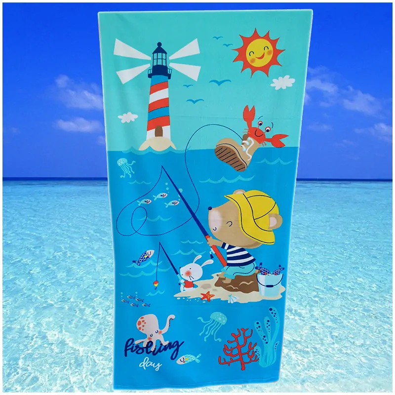 Malý rybár - Plážová osuška 70x140 cm