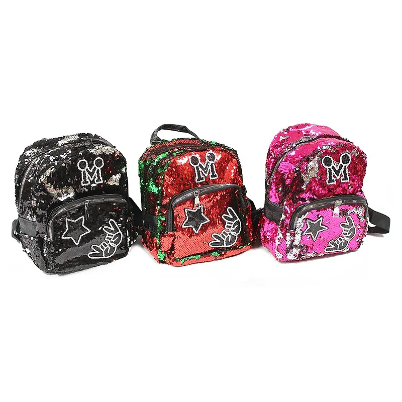 Flitrovaný ruksak s nášivkami