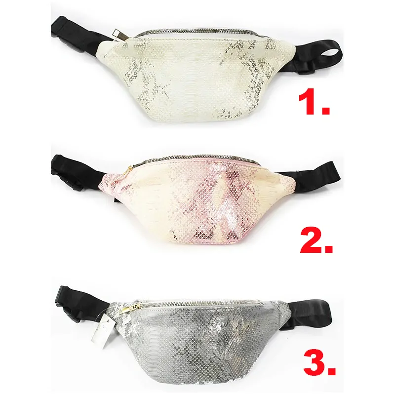 Ľadvinka lesklá metalická hadia koža