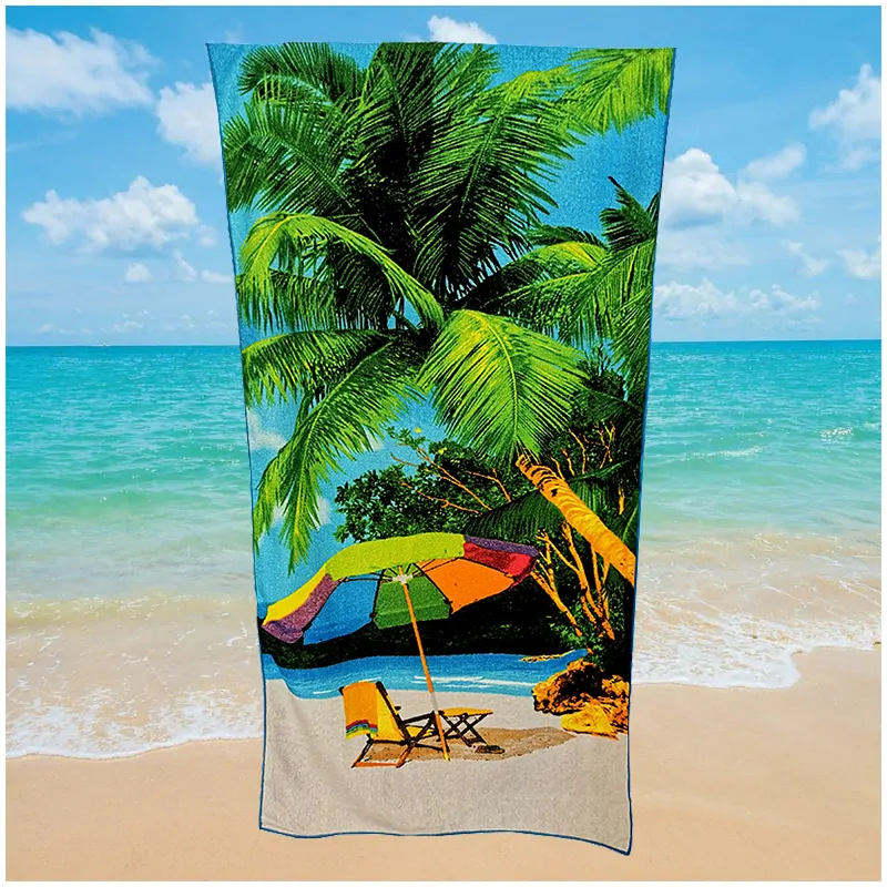 Slnečník na pláži - Plážová osuška 70x140 cm