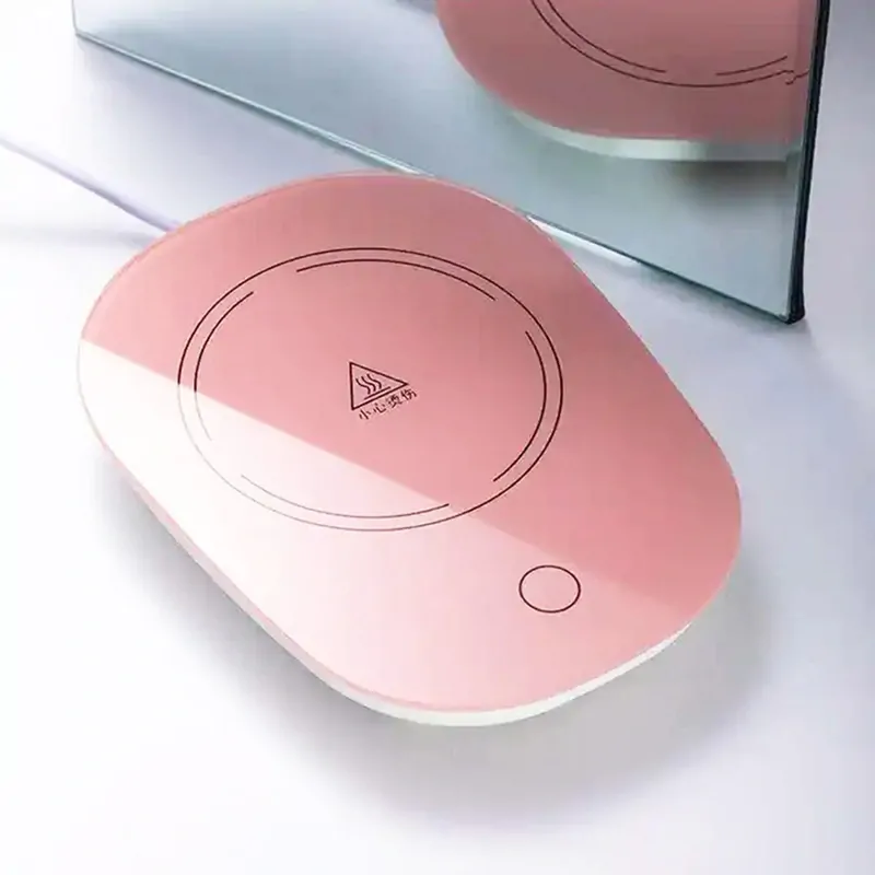 Elektrický ohrievač nápojov v hrnčeku ružový