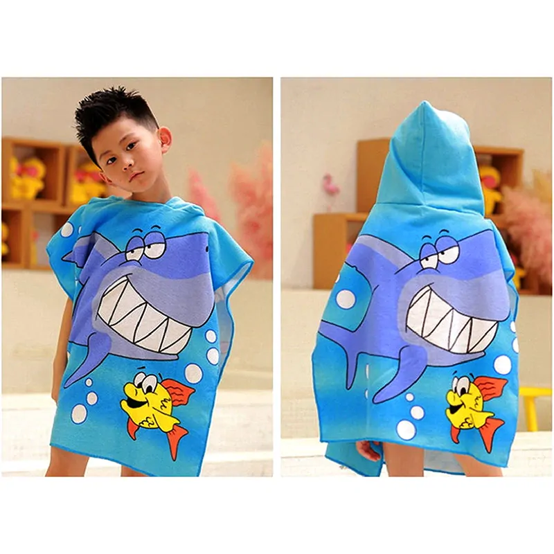 Žralok - Detské pončo 120 x 60 cm