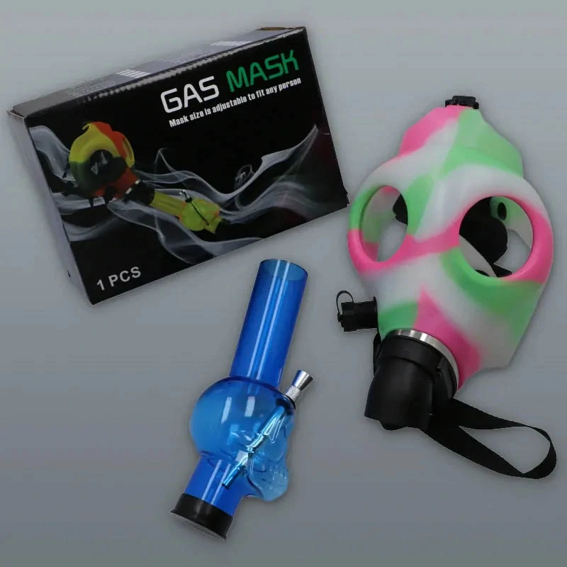 Váza akrylová Plynová maska farebná