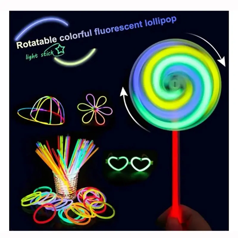 Žiarivá fluorescenčná rotujúca " lízanka "