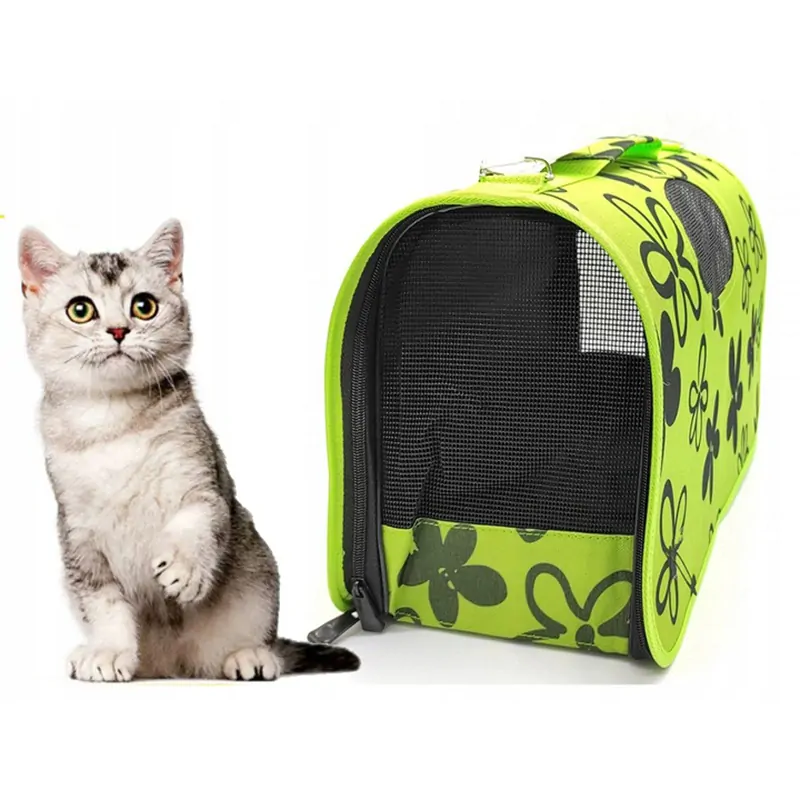 Transportná taška pre zviera XL zelená labky