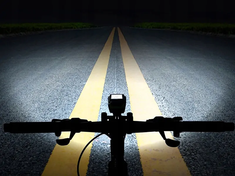 Cyklistická sada - predné a zadné svetlo, zvonček, cyklopočítač červené