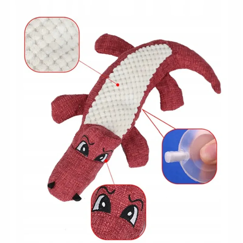 Plyšová hračka pre psa pískajúca Nuxie Krokodíl 34cm