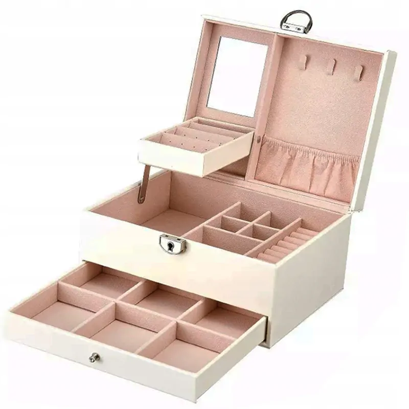 Kufrík na bižutériu 23x18x12cm biely