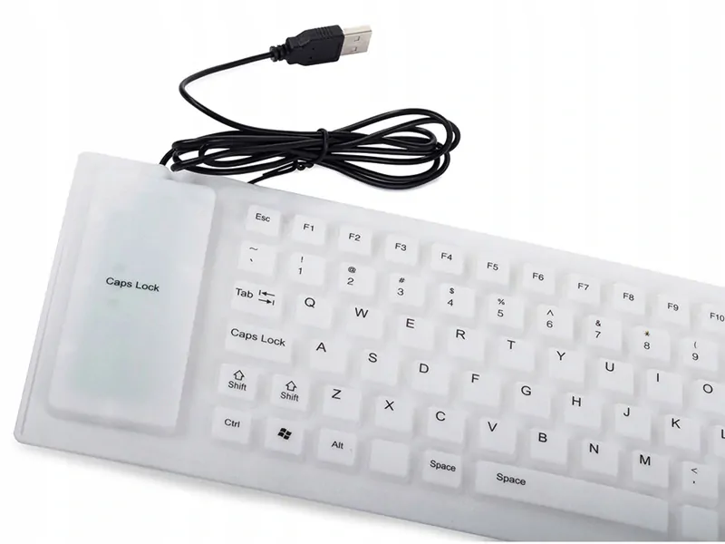 Silikónová klávesnica biela USB