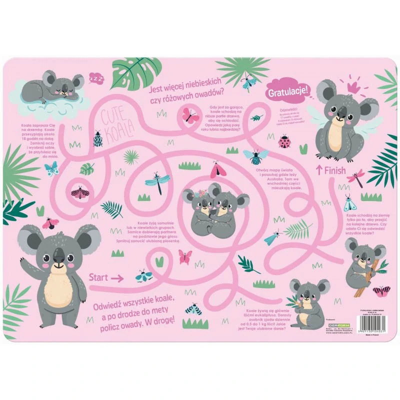 Laminovaná podložka na stôl Koala 40 x 28 cm