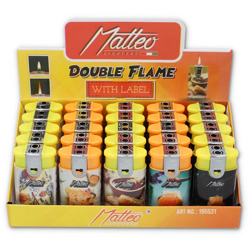 Zapaľovač s dvojitým plameňom Matteo Honey no.195531