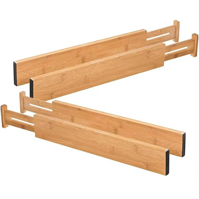 Rozkladacie bambusové organizéry do zásuviek 4ks